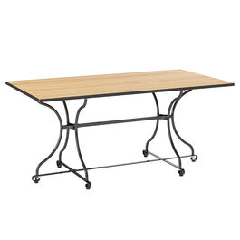 Fontenay Tisch rechteckig 160 x 85, Teakleisten