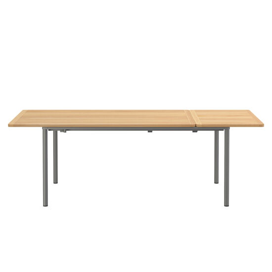 Portland Ausziehtisch Graphit 165-225 x 90 Tischplatte Teak