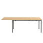 Portland Ausziehtisch Graphit 165-225 x 90 Tischplatte Teak