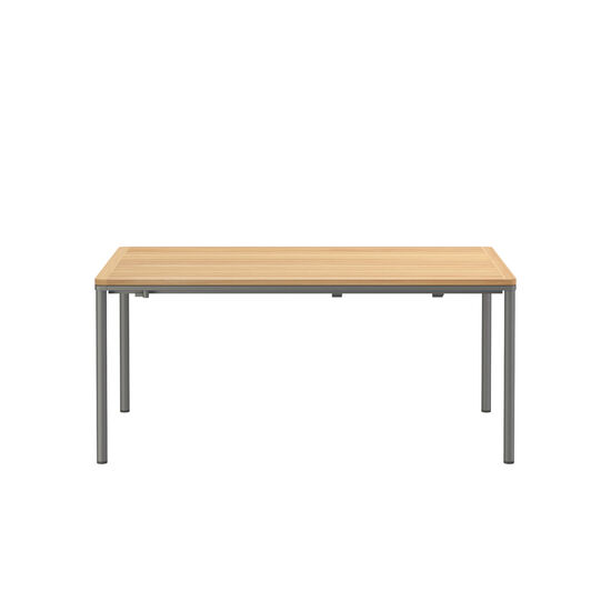 Portland Ausziehtisch Graphit 165-225 x 90 Tischplatte Teak