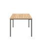 Portland Ausziehtisch Graphit 165-225 x 90 Tischplatte Teak