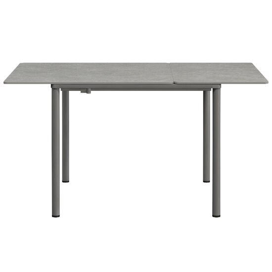 Portland Ausziehtisch Graphit 90-140 x 90 Tischplatte Kunstharz Shade