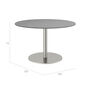 Ronda Mittelfußtisch Edelstahl rund 120 Tischplatte Kunstharz Shade