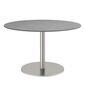 Ronda Mittelfußtisch Edelstahl rund 120 Tischplatte Kunstharz Shade