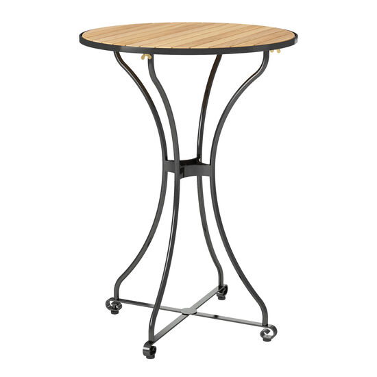 Fontenay Stehtisch rund 75, Teakleisten