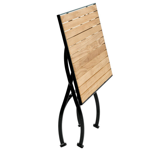 Fontenay Tisch rechteckig 85 x 60 klappbar, Teakleisten