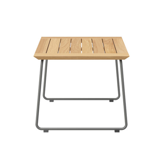 Pan Beistelltisch Graphit 48 x 48 Teak