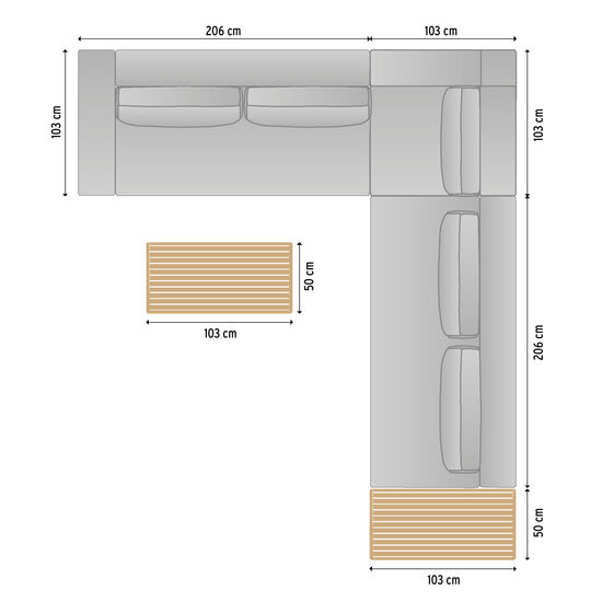 Morgans Bay Eckelement, inkl. Auflagen