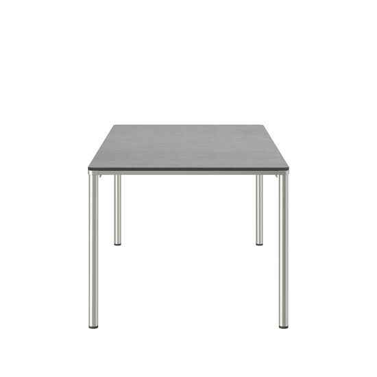 Portland Tisch Edelstahl 165 x 90 Tischplatte Kunstharz Stone