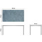 Portland Tisch Edelstahl 165 x 90 Tischplatte Kunstharz Stone