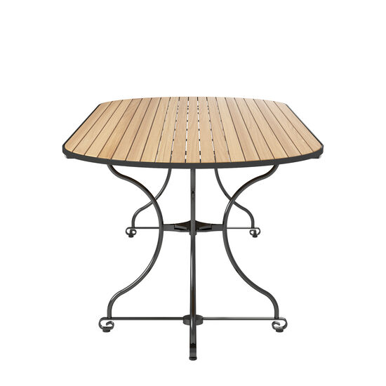 Fontenay Tisch oval 260 x 100, Teakleisten