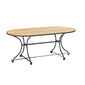 Fontenay Low Dining Tisch oval 160 x 85, Teakleisten