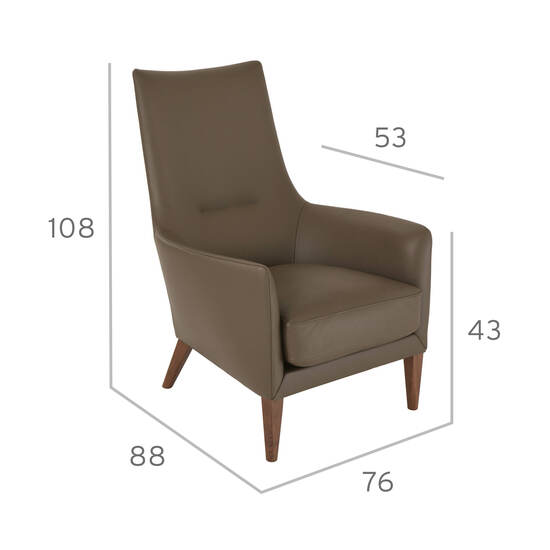 Leighton Ledersessel Cedar