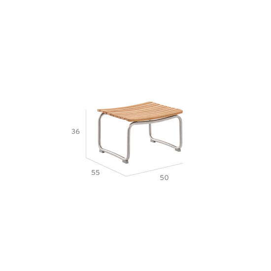 Bolero Lounge Hocker Teak