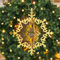 Weihnachtsbaumstern Eisblume, vergoldet