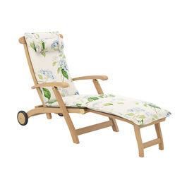 Auflage Royal Princess Deck Chair verlängert Dessin "Hortensia Blau"