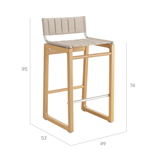 Benton Barhocker Steingrau fest