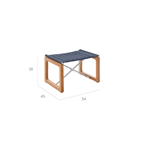 Benton Lounge Hocker Rauchblau fest