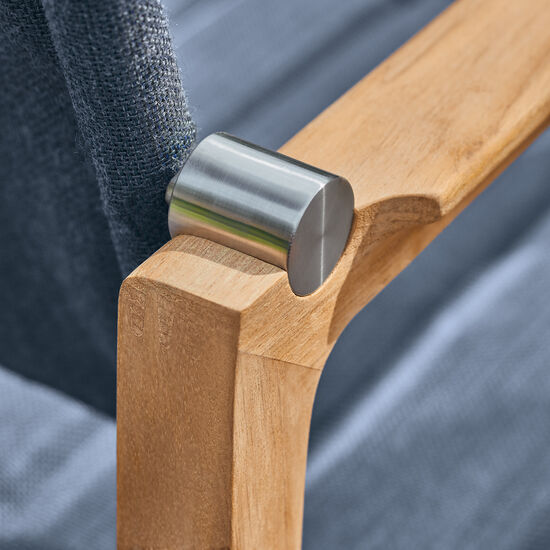 Benton Armlehnstuhl Rauchblau klappbar