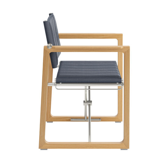 Benton Armlehnstuhl Rauchblau klappbar