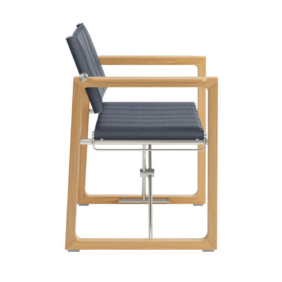 Benton Armlehnstuhl Rauchblau klappbar