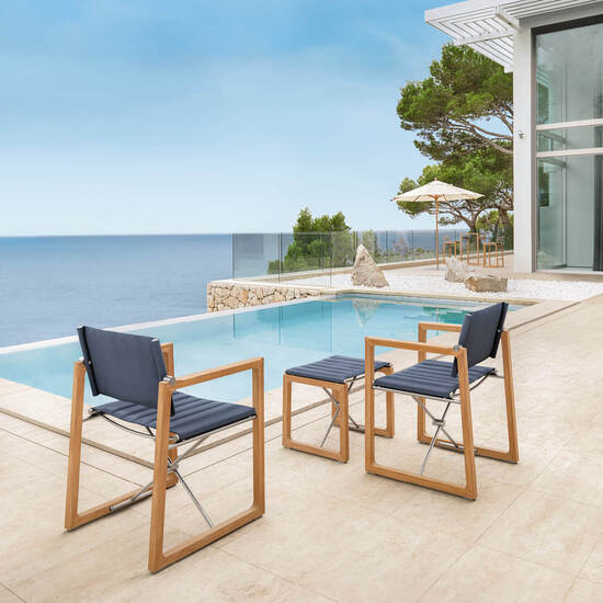 Benton Armlehnstuhl Rauchblau fest