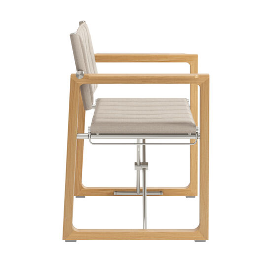 Benton Armlehnstuhl Steingrau klappbar