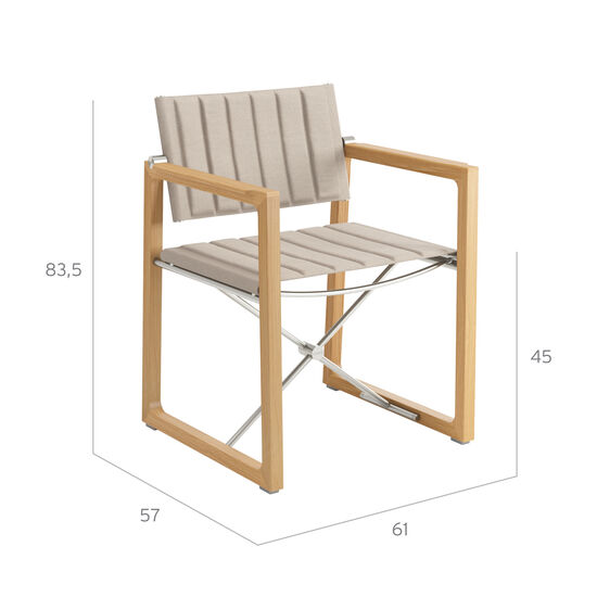 Benton Armlehnstuhl Steingrau fest