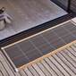 Terrassenmatte lang Silber 175 x 70 mit Teakleiste