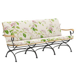 Auflage Fontenay Low Dining Bank 180 Dessin "Hortensia Rosa"