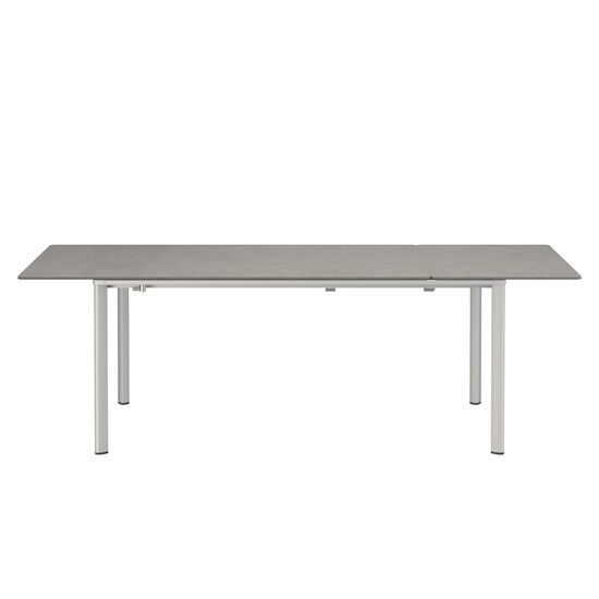 Portland Ausziehtisch Silk Aluminium 165-225 x 90 Tischplatte Kunstharz Shade