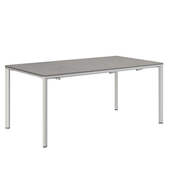 Portland Ausziehtisch Silk Aluminium 165-225 x 90 Tischplatte Kunstharz Shade