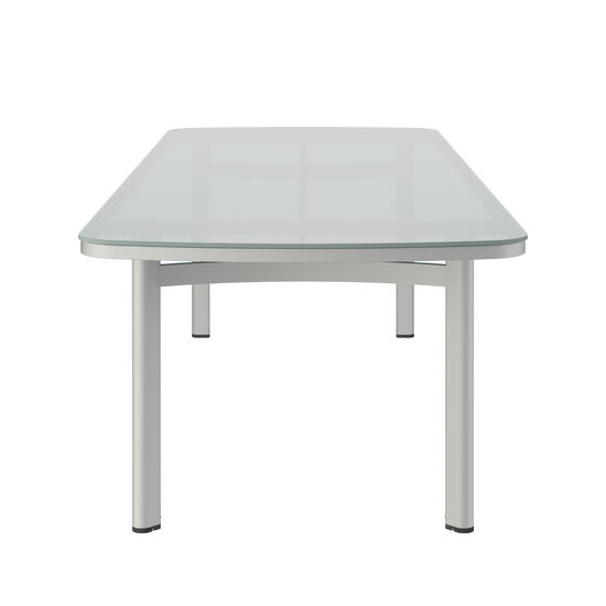 Temper Tisch Eloxal 280 x 100 Tischplatte Glas