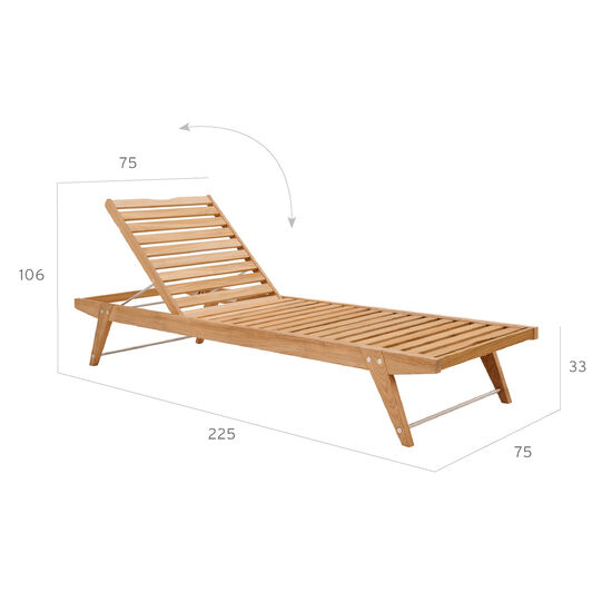Doppia Liegen-Set Teak
