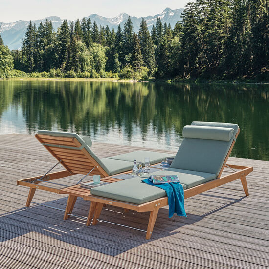 Doppia Liegen-Set Teak