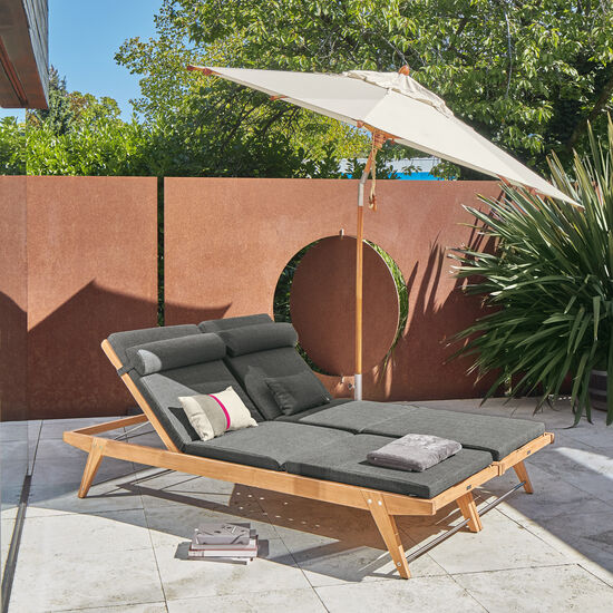 Doppia Liegen-Set Teak