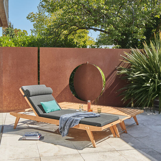 Doppia Liegen-Set Teak