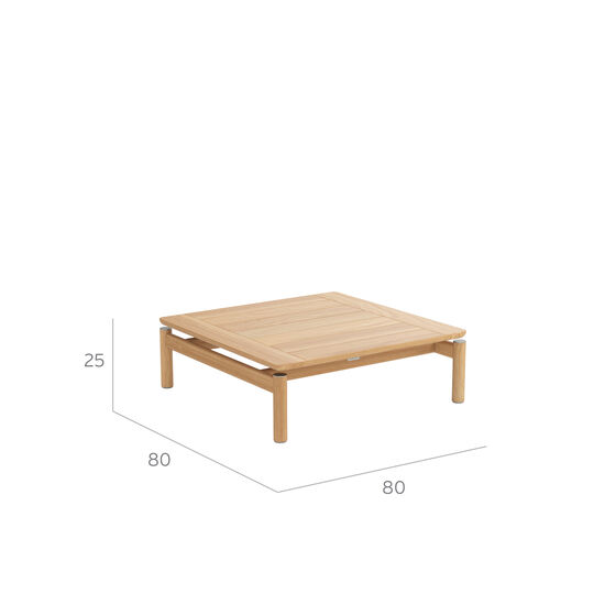 Cavo Couchtisch 80 x 80 Teak