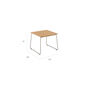 Pan Beistelltisch Edelstahl 48 x 48 Teak
