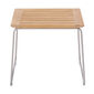 Pan Beistelltisch Edelstahl 48 x 48 Teak