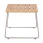 Pan Beistelltisch Edelstahl 48 x 48 Teak