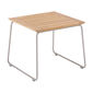 Pan Beistelltisch Edelstahl 48 x 48 Teak