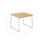 Pan Beistelltisch Edelstahl 48 x 48 Teak