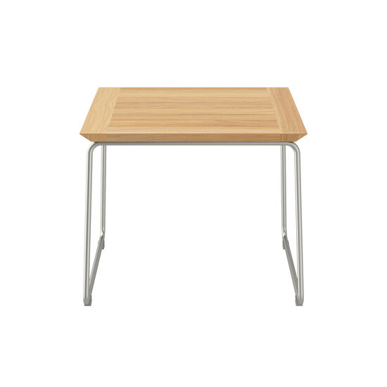 Pan Beistelltisch Edelstahl 48 x 48 Teak