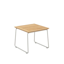 Pan Beistelltisch Edelstahl 48 x 48 Teak