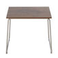 Pan Beistelltisch Edelstahl 48 x 48 Patina Graubraun