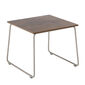 Pan Beistelltisch Edelstahl 48 x 48 Patina Graubraun
