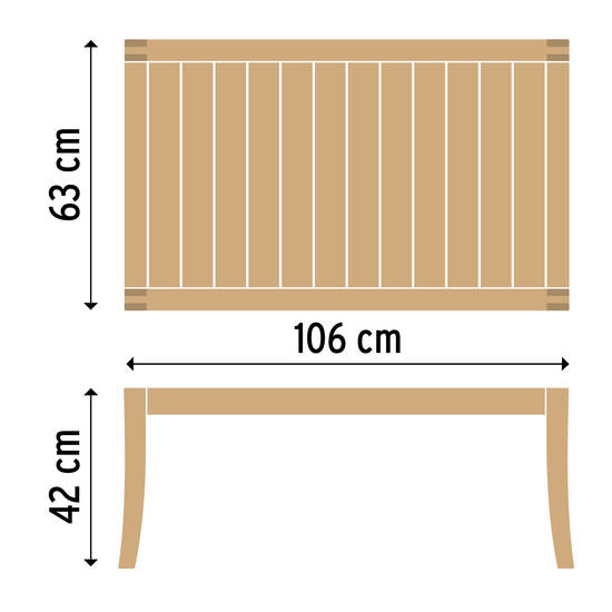 Prado Couchtisch 106 x 63