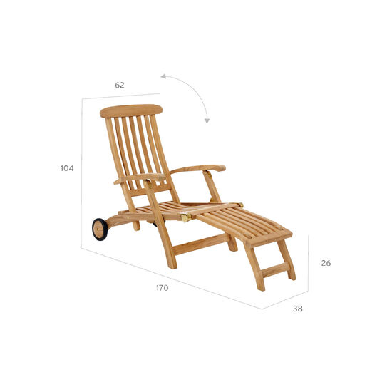 Royal Princess Deck Chair mit Rädern