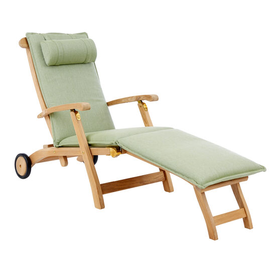 Royal Princess Deck Chair mit Rädern und verlängerter Fußstütze
